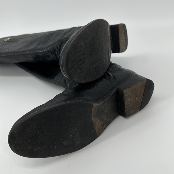 Tory Burch black leather zip up boots size 9.5 M - Picture 5 of 7